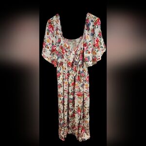 Floral Destination Maternity Maxi Dress XL